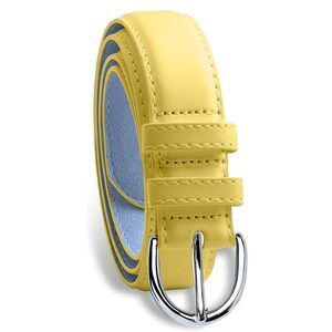 Plus Size Belt, Bonded Leather, Silver Polished Buckle, Dress Belt Women, 6532